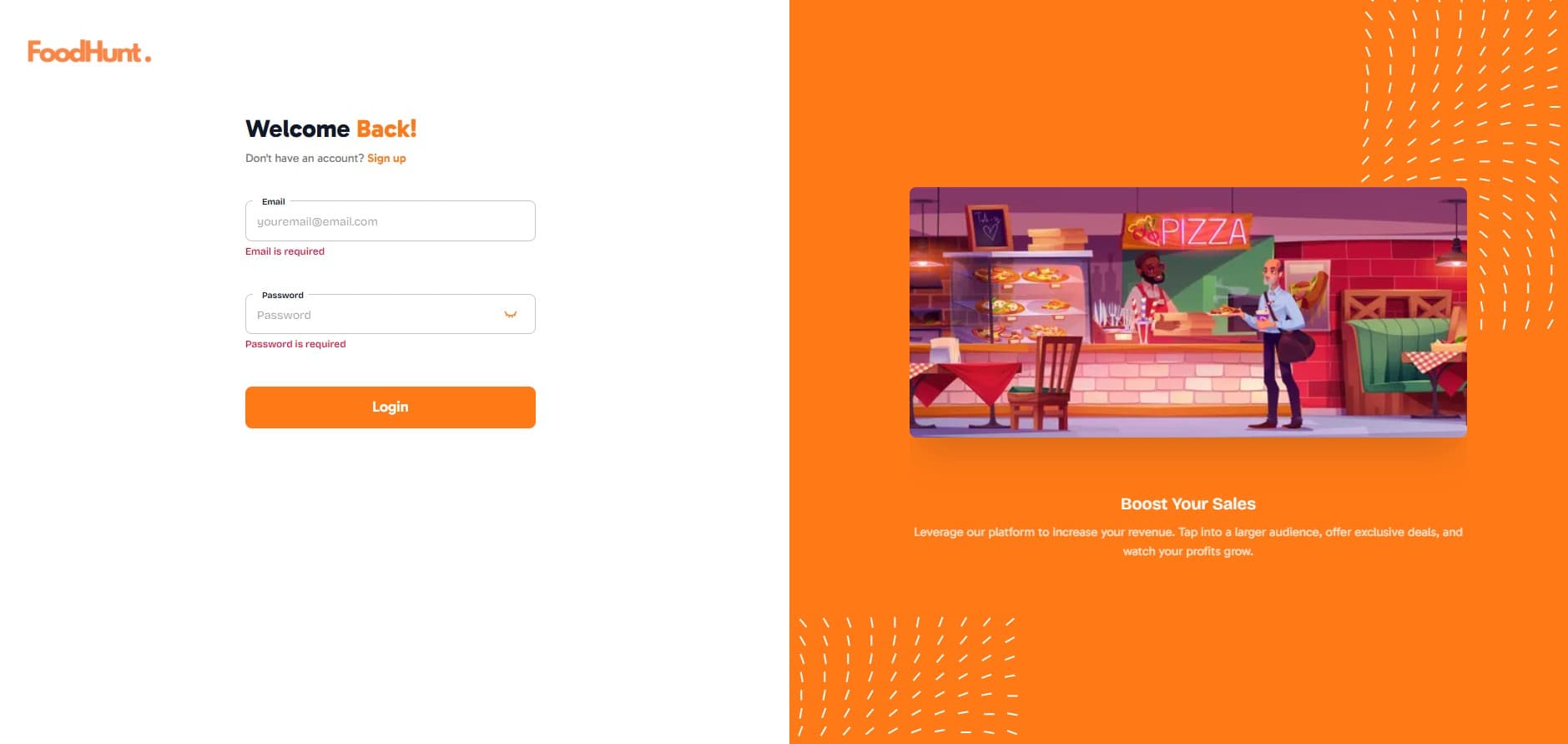 Foodhunt screen