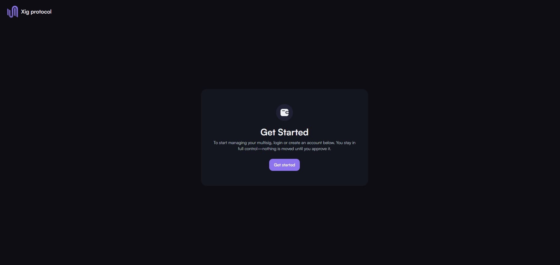 Xig Protocol screen